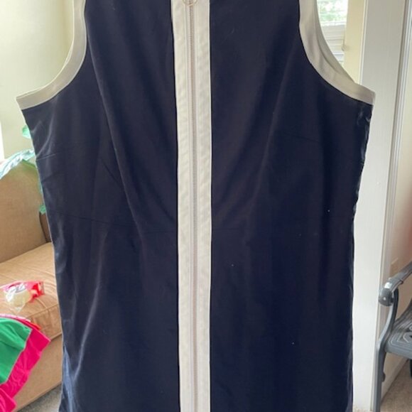 Limited Navy/White Sleeveless Front Zipper Dress Women’s 18W NWOT - Picture 8 of 13